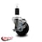 Service Caster 3.5'' Soft Rubber Swivel 1-3/8'' Expanding Stem Caster with Brake SCC-EX20S3514-SRS-TLB-138 - alternate 2